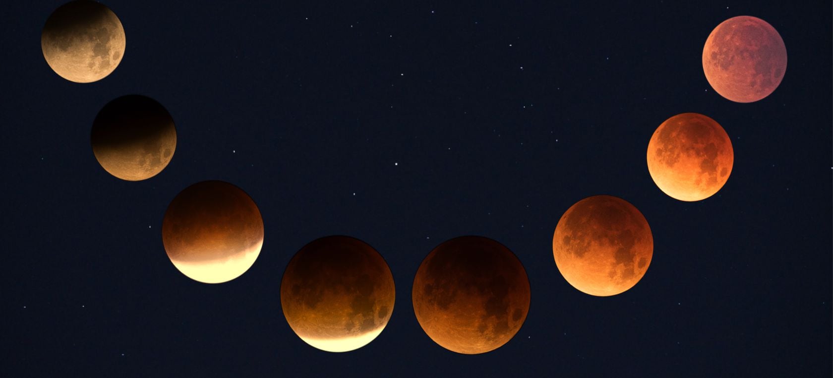 La luna durante un eclipse.