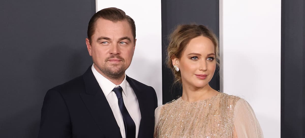 Leonardo DiCaprio y Jennifer Lawrence en la premiere de &#039;Don&#039;t Look Up&#039; en 2021