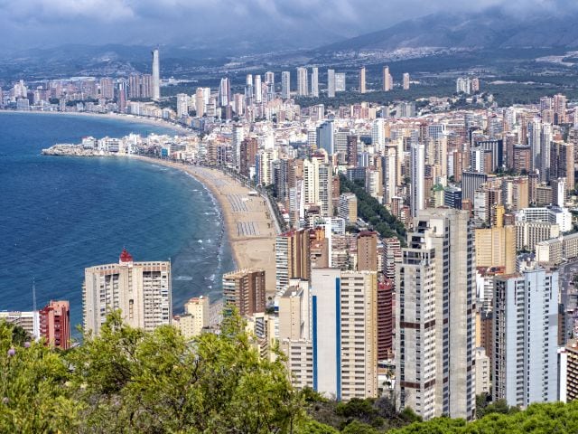 Vistas de la ciudad de Benidorm.