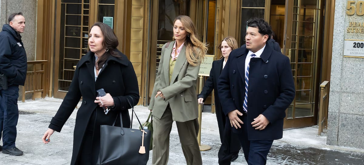 Blake Lively saliendo del juzgado federal de New York el 11 de febrero 2026