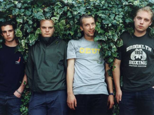 Coldplay: Guy Berryman, Will Champion, Chris Martin y Jonny Buckland, en 2000.