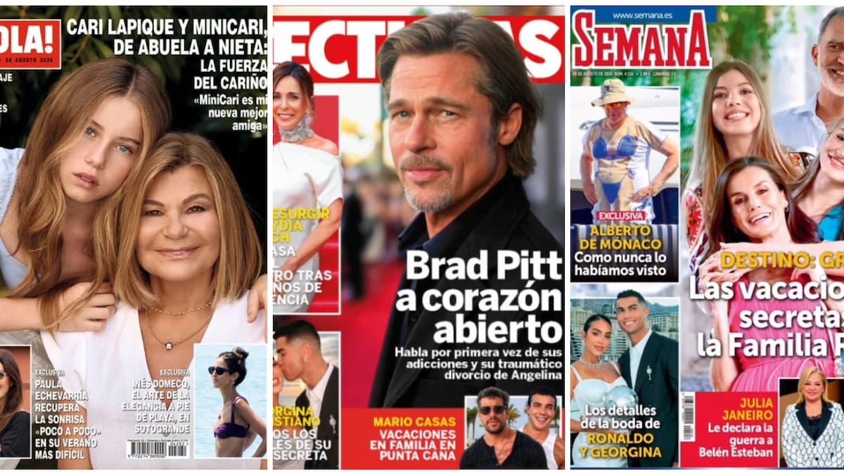 Las portadas de las revistas del corazón de hoy, miércoles 19 de agosto: Cristiano y Georgina, Paula Echevarría y Juls Janeiro