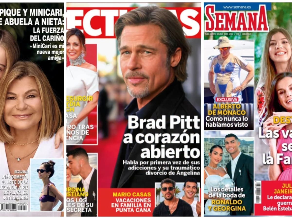 Las portadas de las revistas del corazón de hoy, miércoles 19 de agosto: Cristiano y Georgina, Paula Echevarría y Juls Janeiro