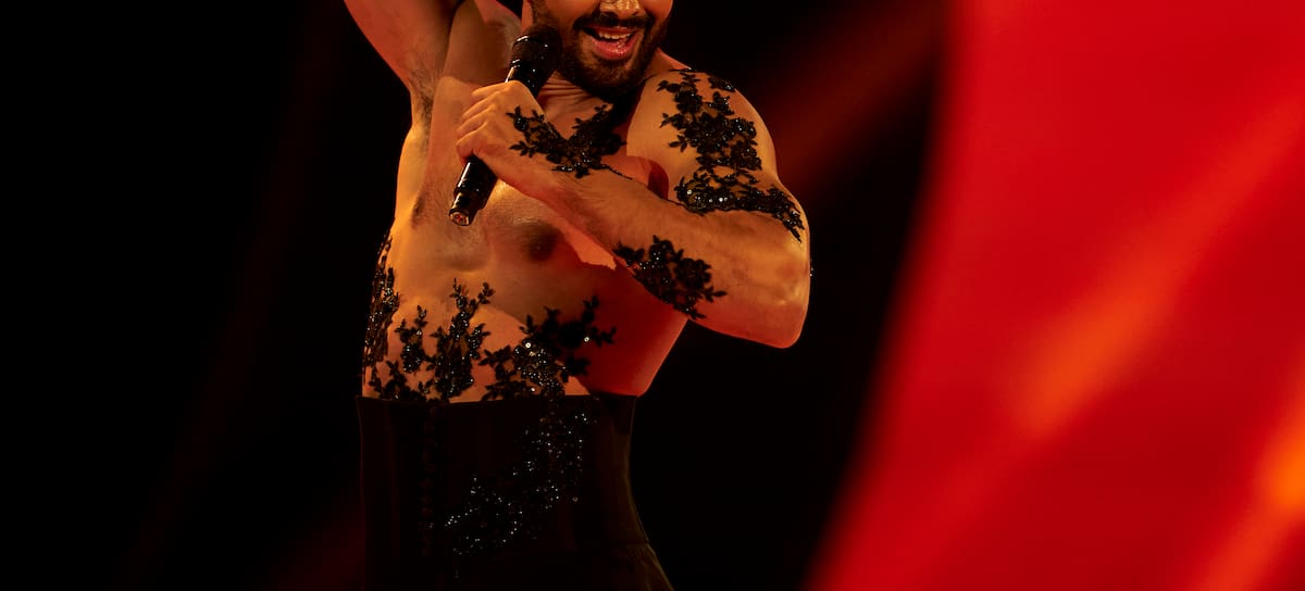Jorge González en su actuación en la segunda semifinal del Benidorm Fest 2024