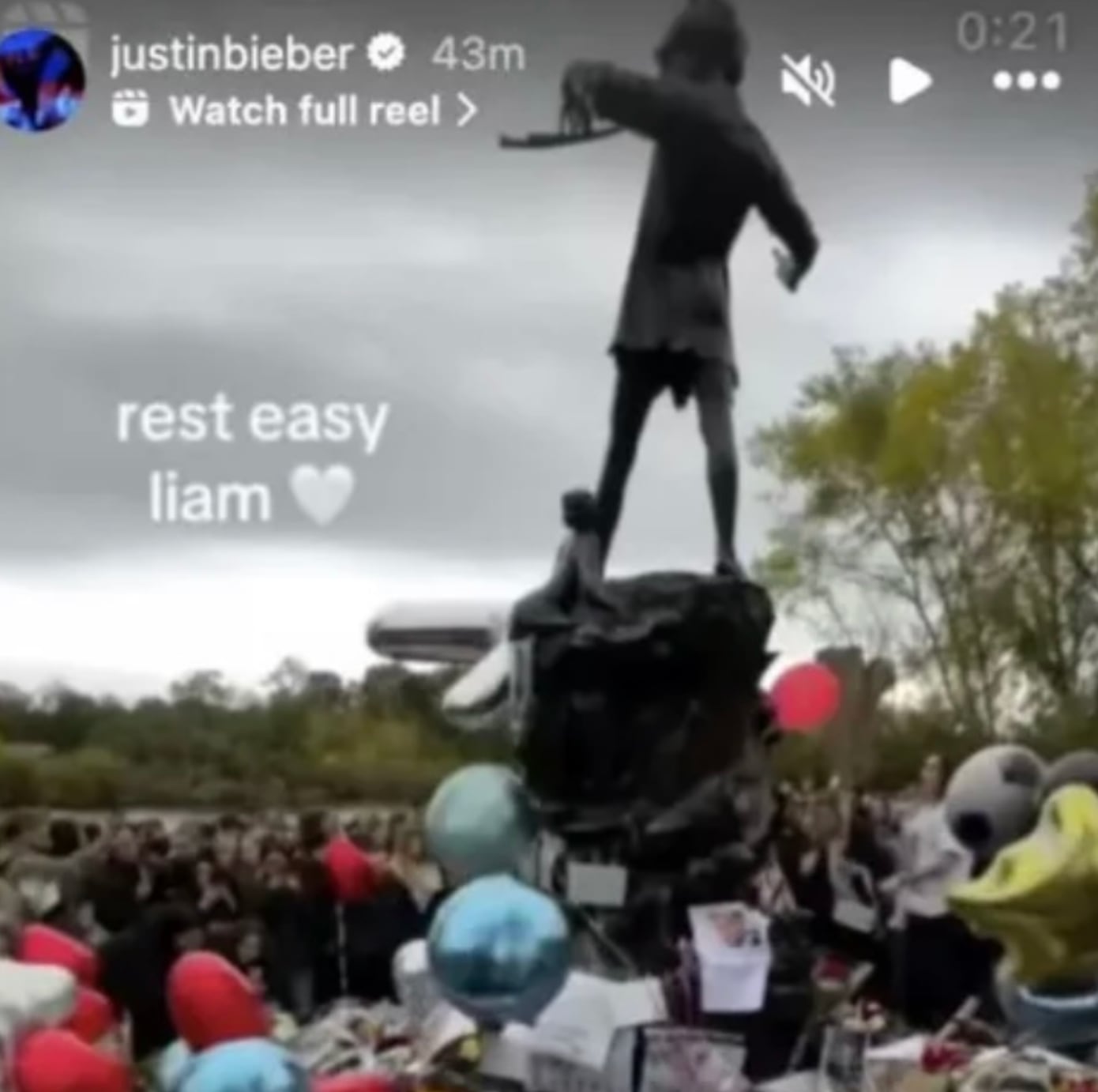 Justin Bieber se despidió de Liam Payne