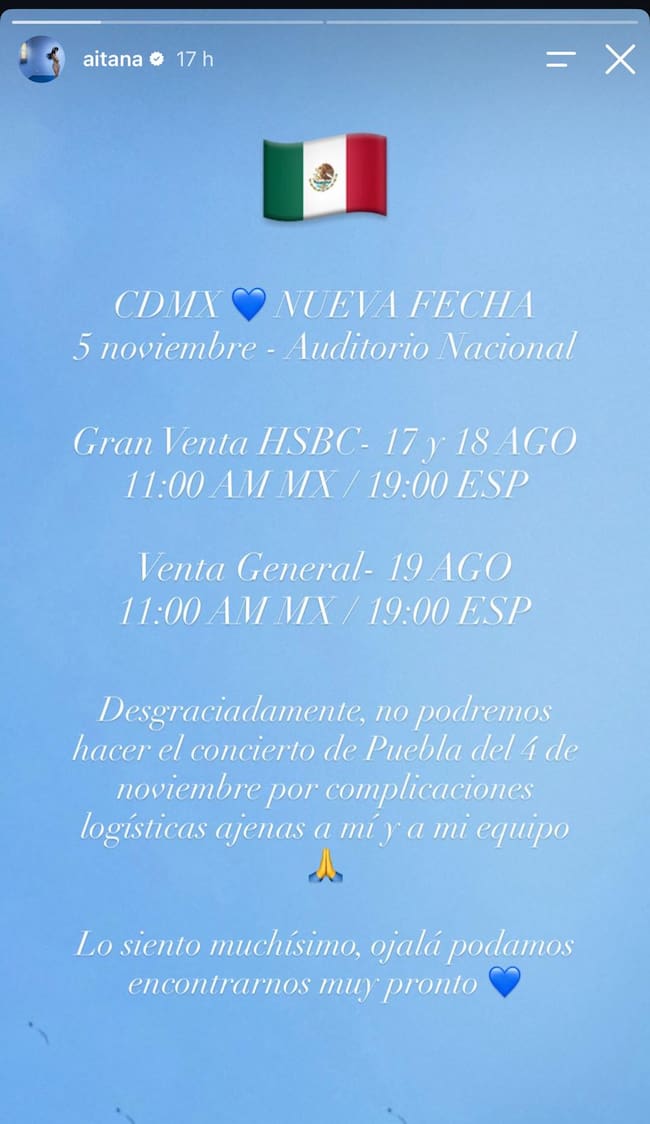 Aitana en Instagram