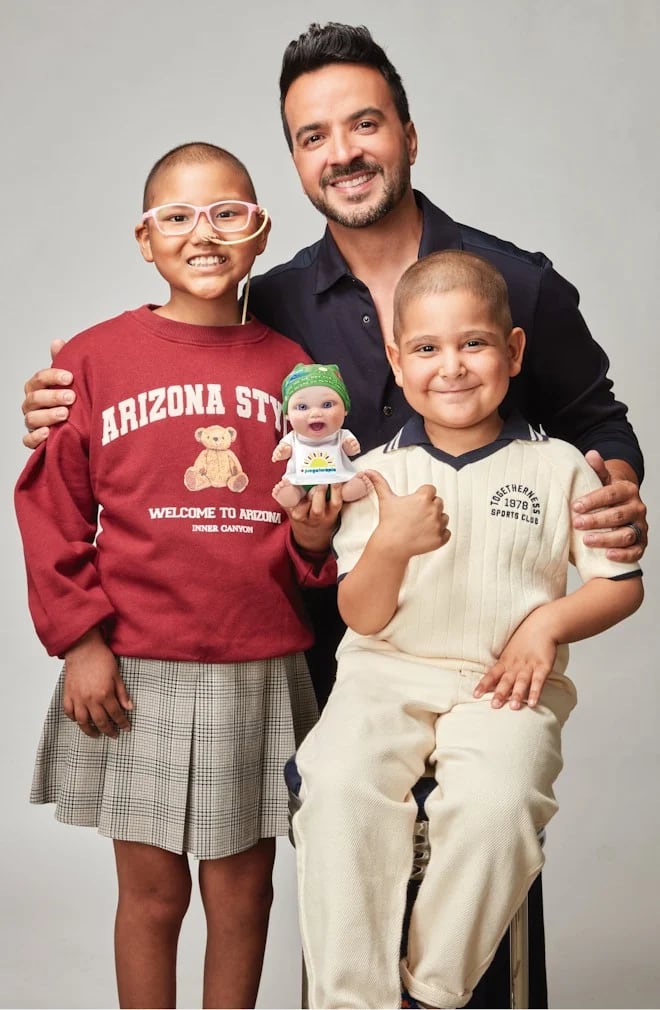 Luis Fonsi, Valentina y Thiago junto al Baby Pelón