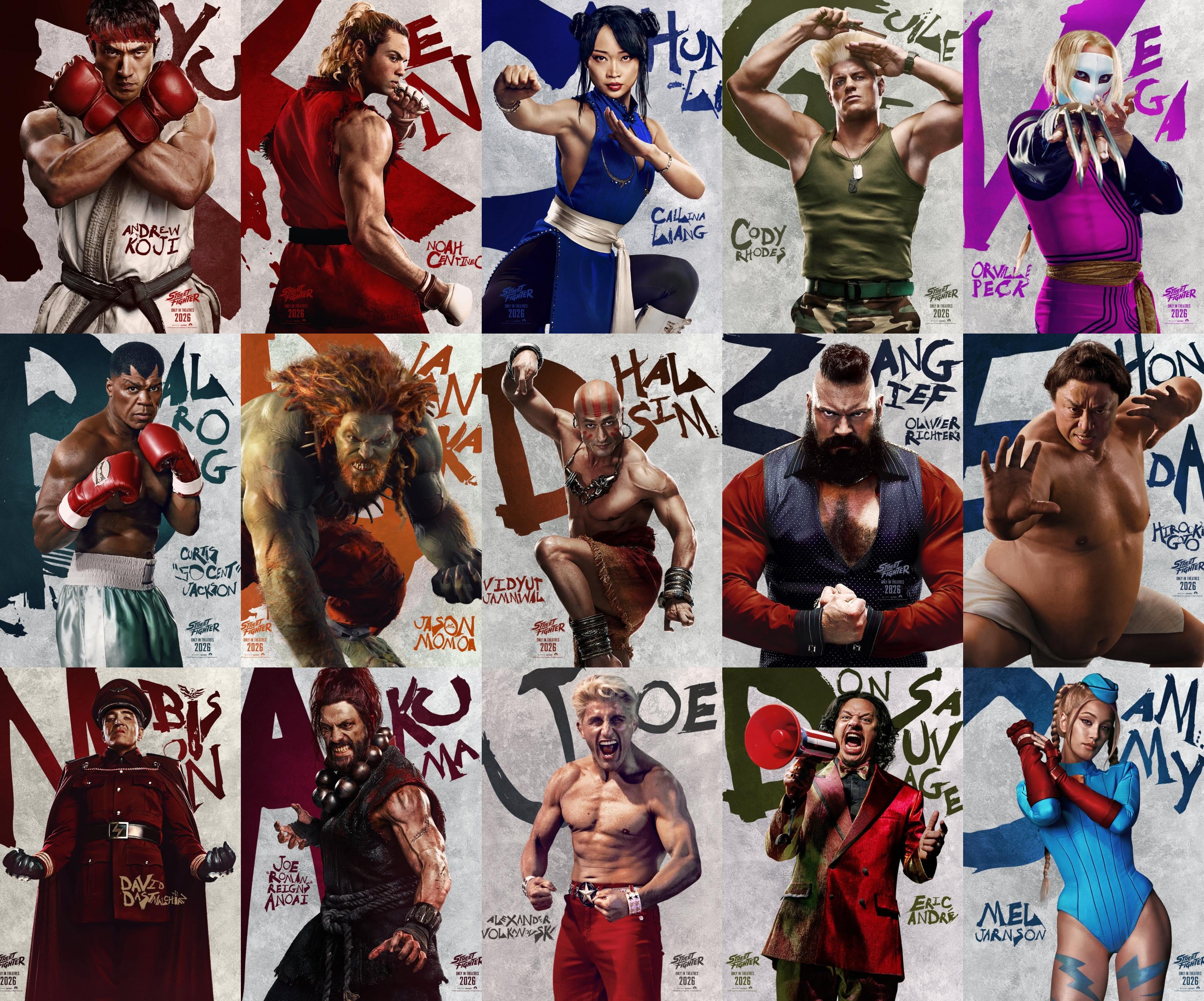 El cast de Street Fighter al completo