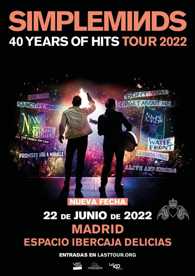 Cartel del concierto de Simple Minds en Madrid.