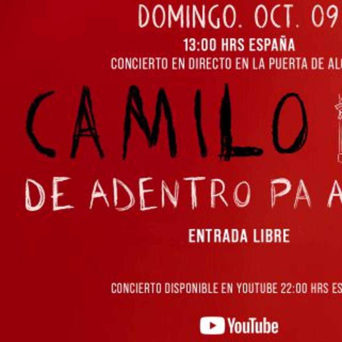 Camilo vuelve a Madrid con un concierto gratuito