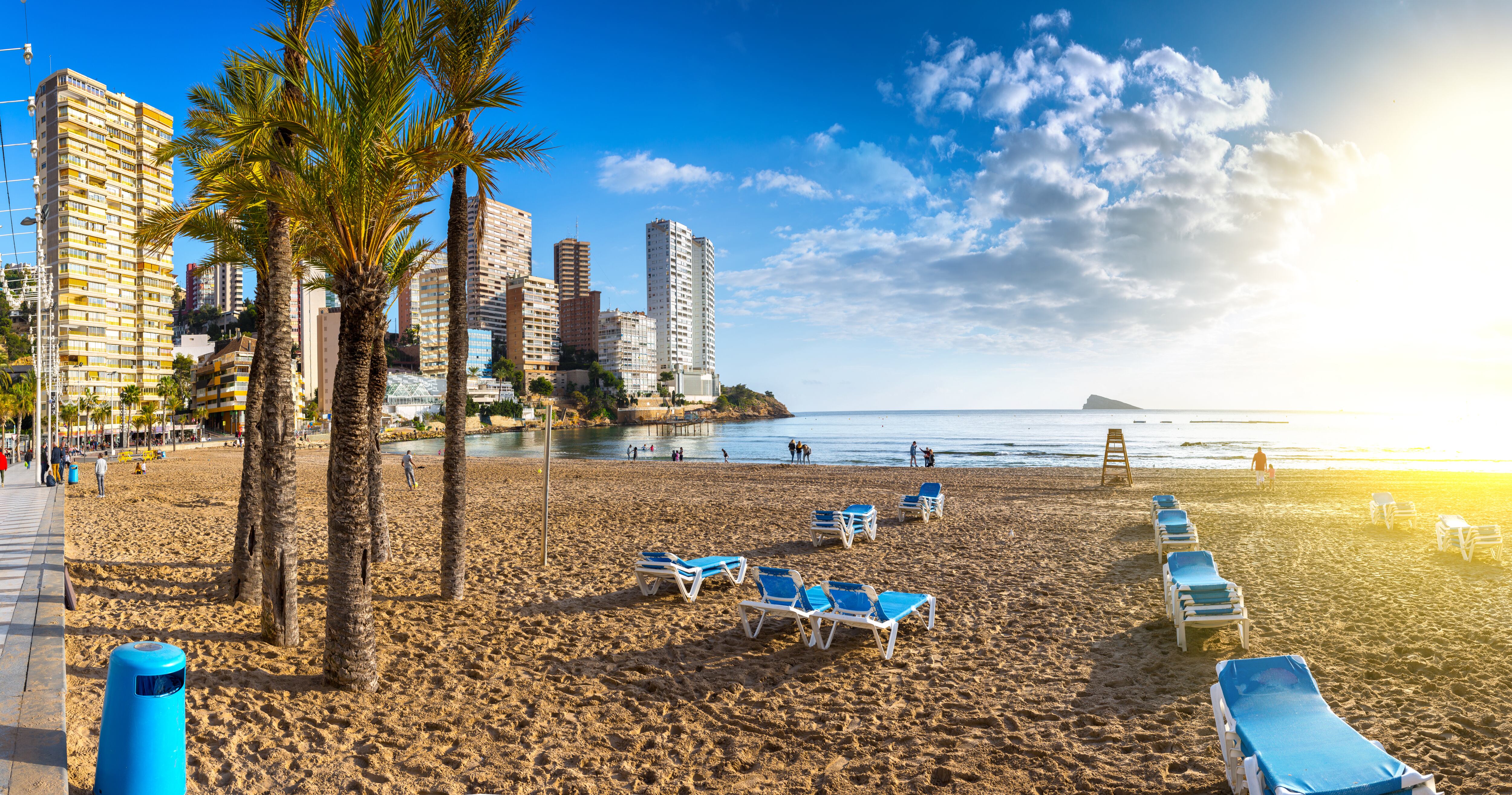 Playa de Levante, lugar característico de Benidorm