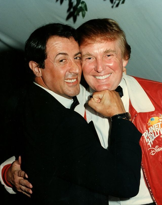 Sylvester Stallone y Donald Trump en 1997