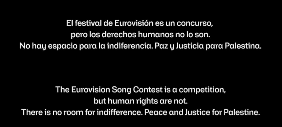 Mensaje de RTVE con la emisión de Eurovisión 2026 a nivel internacional.