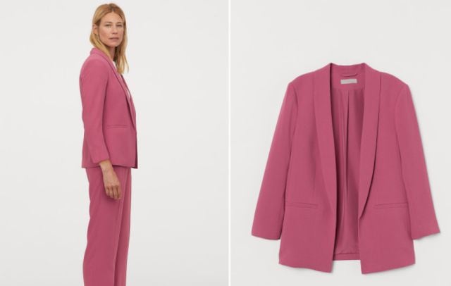 Chaqueta y pantalón rosas de H&M