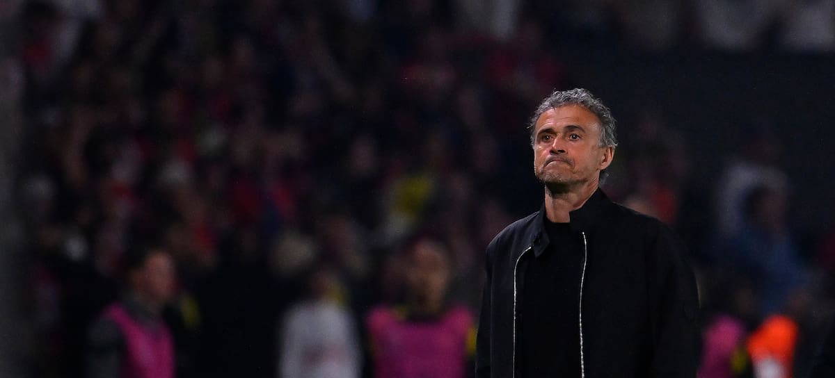 Luis Enrique durante un partido.