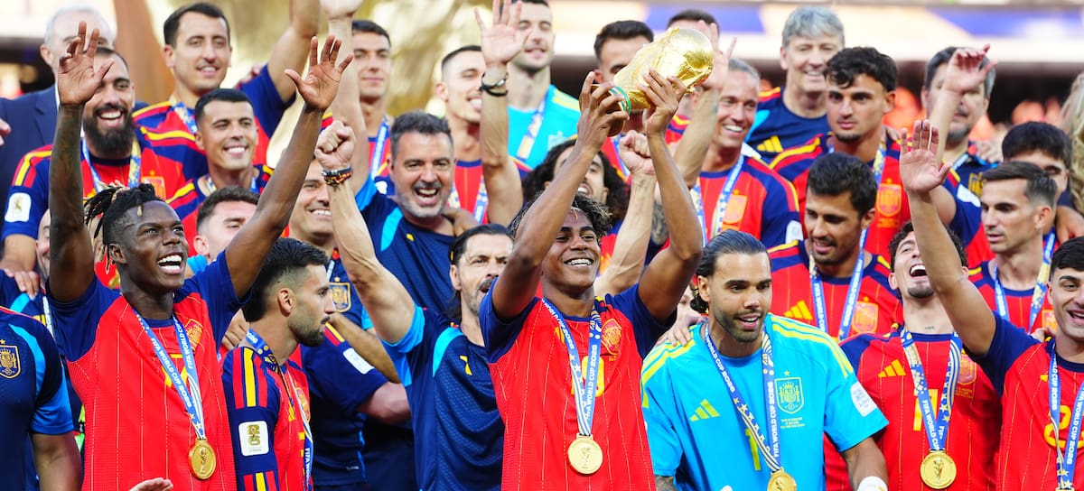 La Selección Española celebra su victoria en la Copa Mundial de la FIFA 2026