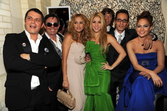 Alejandro Sanz, Shakira, Marc Anthony, Paulina Rubio y J Lo en 2009