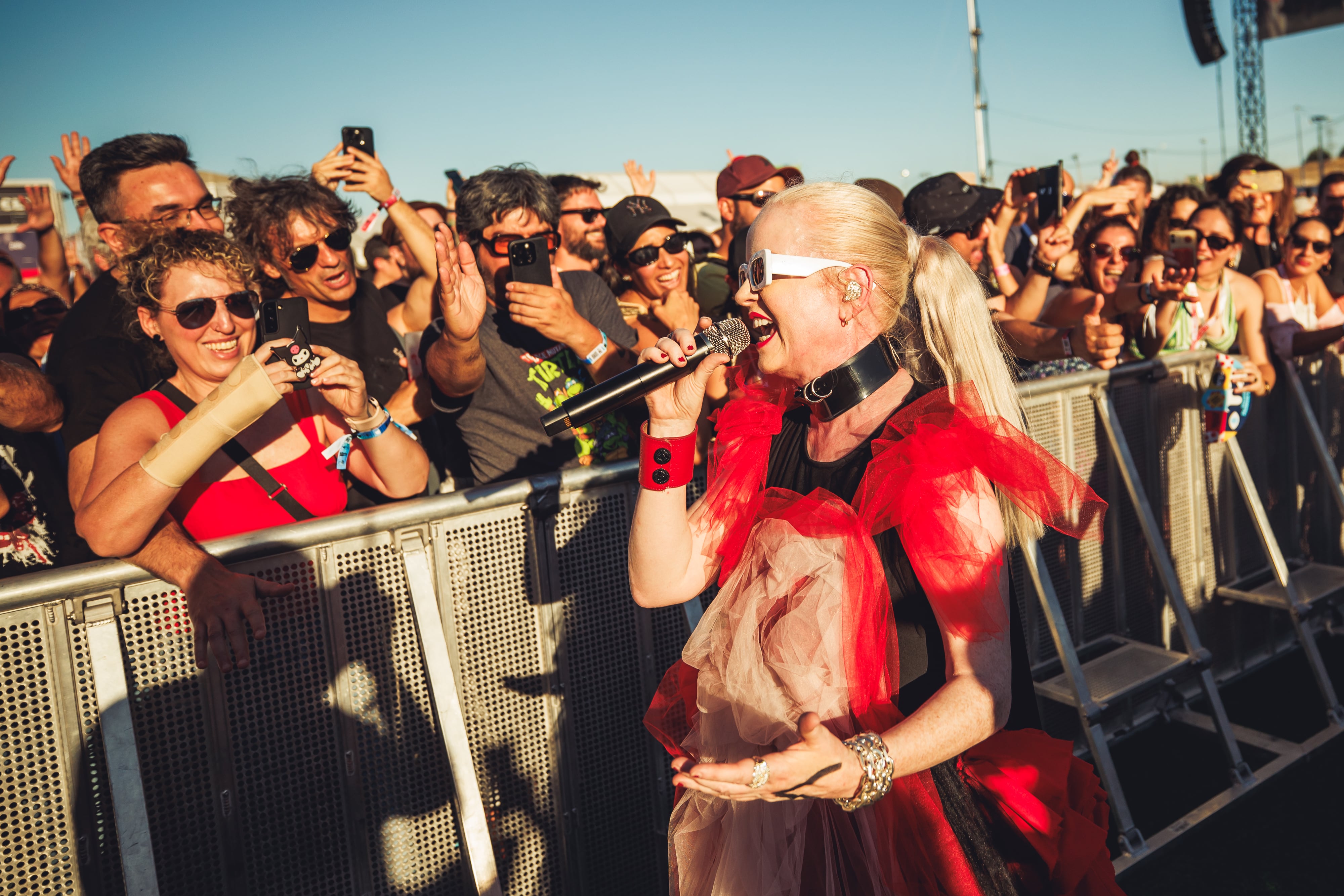 La cantante escocesa Shirley Manson, de Garbage, durante su show en Mad Cool 2024. Imagen cedida por el festival.