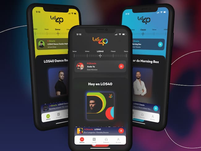 Nueva interfaz de la APP de LOS40