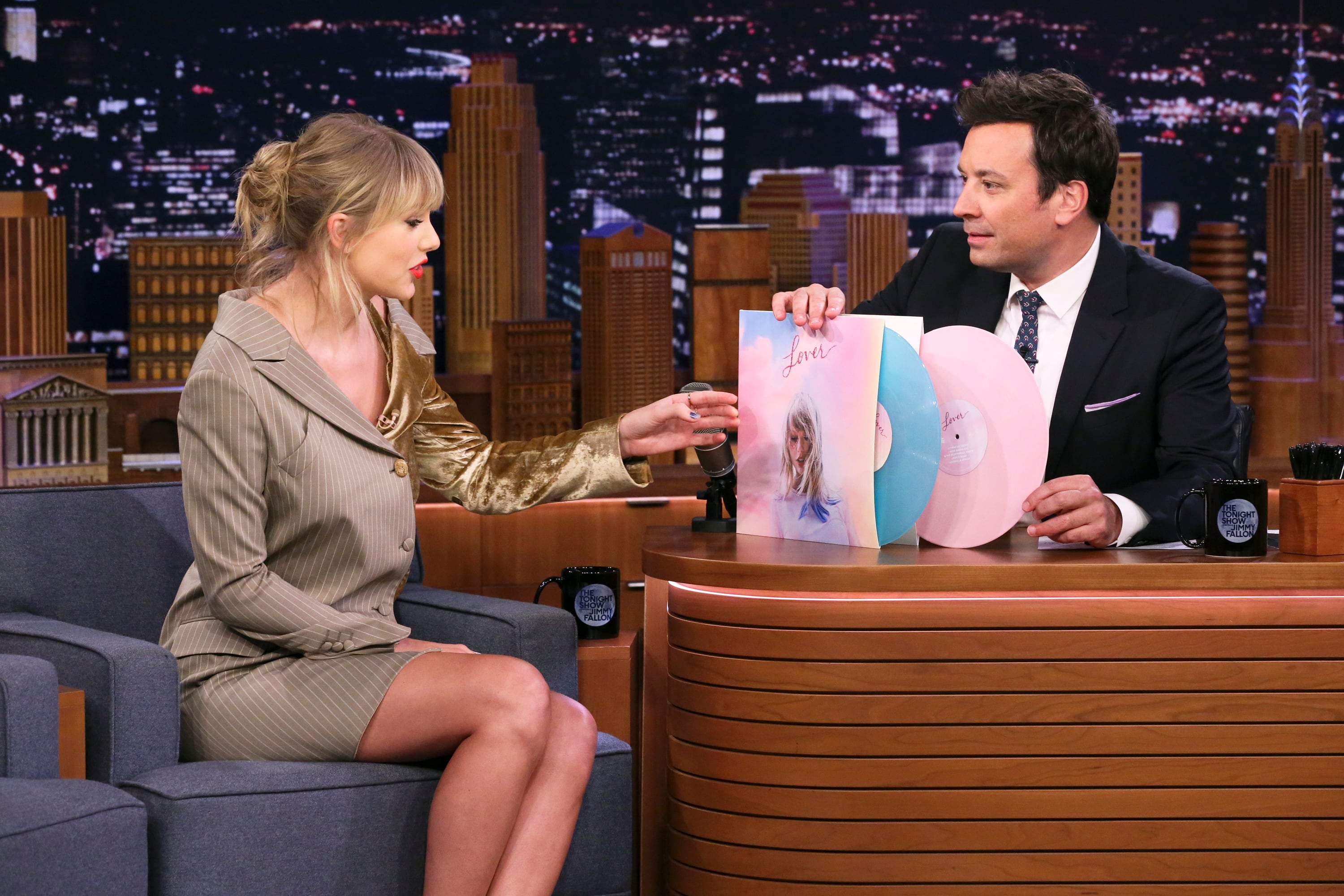 Taylor Swift en el programa de Jimmy Fallon, el 3 de octubre de 2019. (Photo by: Andrew Lipovsky/NBCU Photo Bank/NBCUniversal via Getty Images via Getty Images)