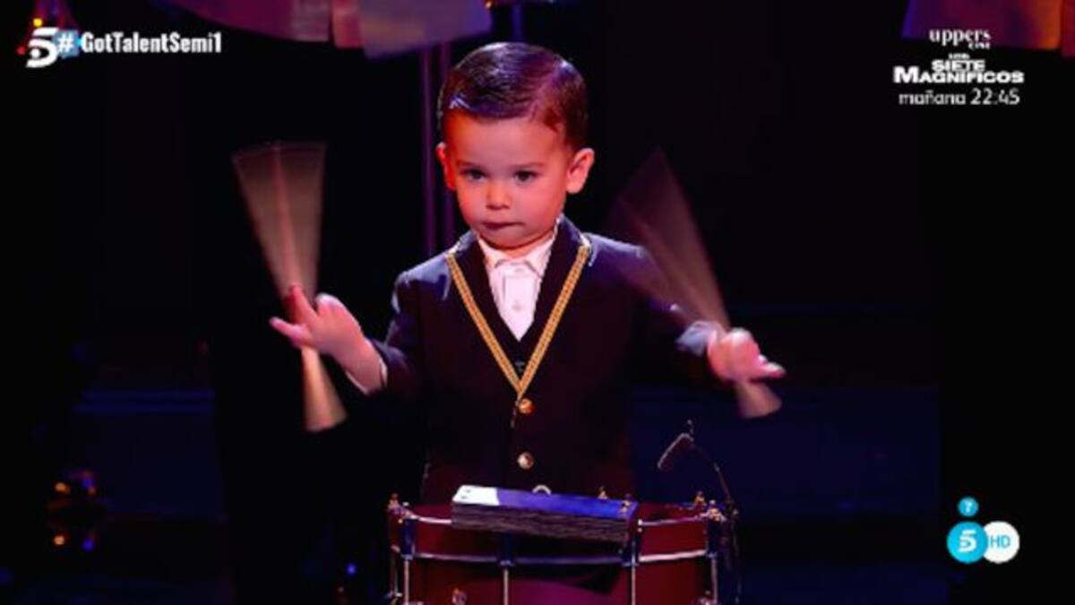 Así ha sido la segunda actuación de Hugo y su tambor que confirma que tiene un don