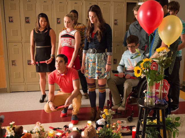 Parte del reparto de Glee
