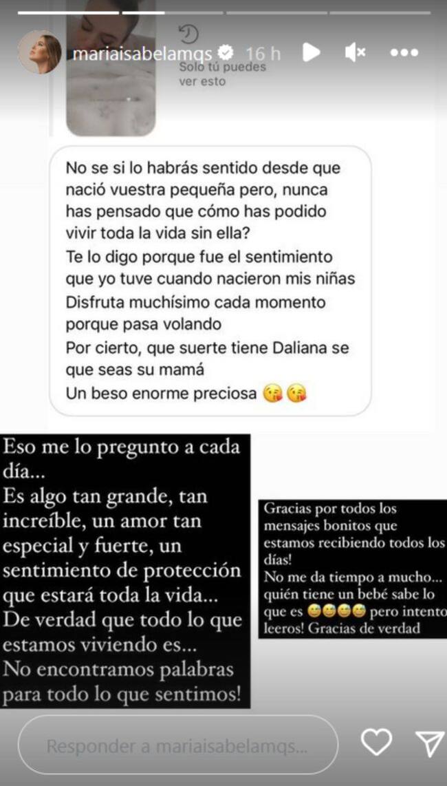 María Isabel hace su primera reflexión