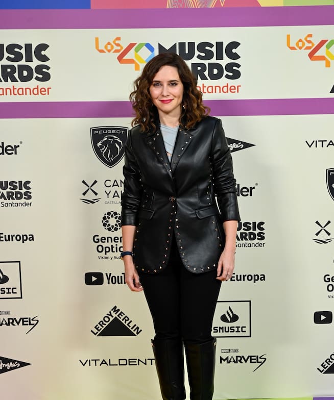 Isabel Díaz Ayuso, en la alfombra roja de LOS40 Music Awards Santander 2023.