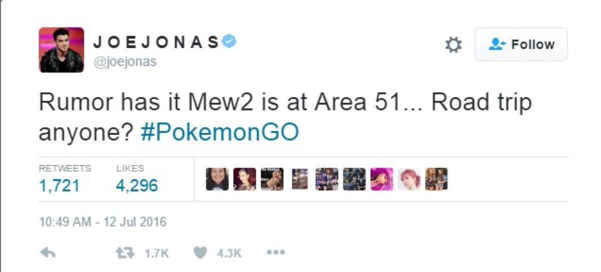 Joe Jonas busca gente para salir a buscar Pokemones