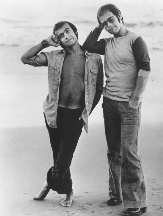 Bernie Taupin y Elton John en 1972.