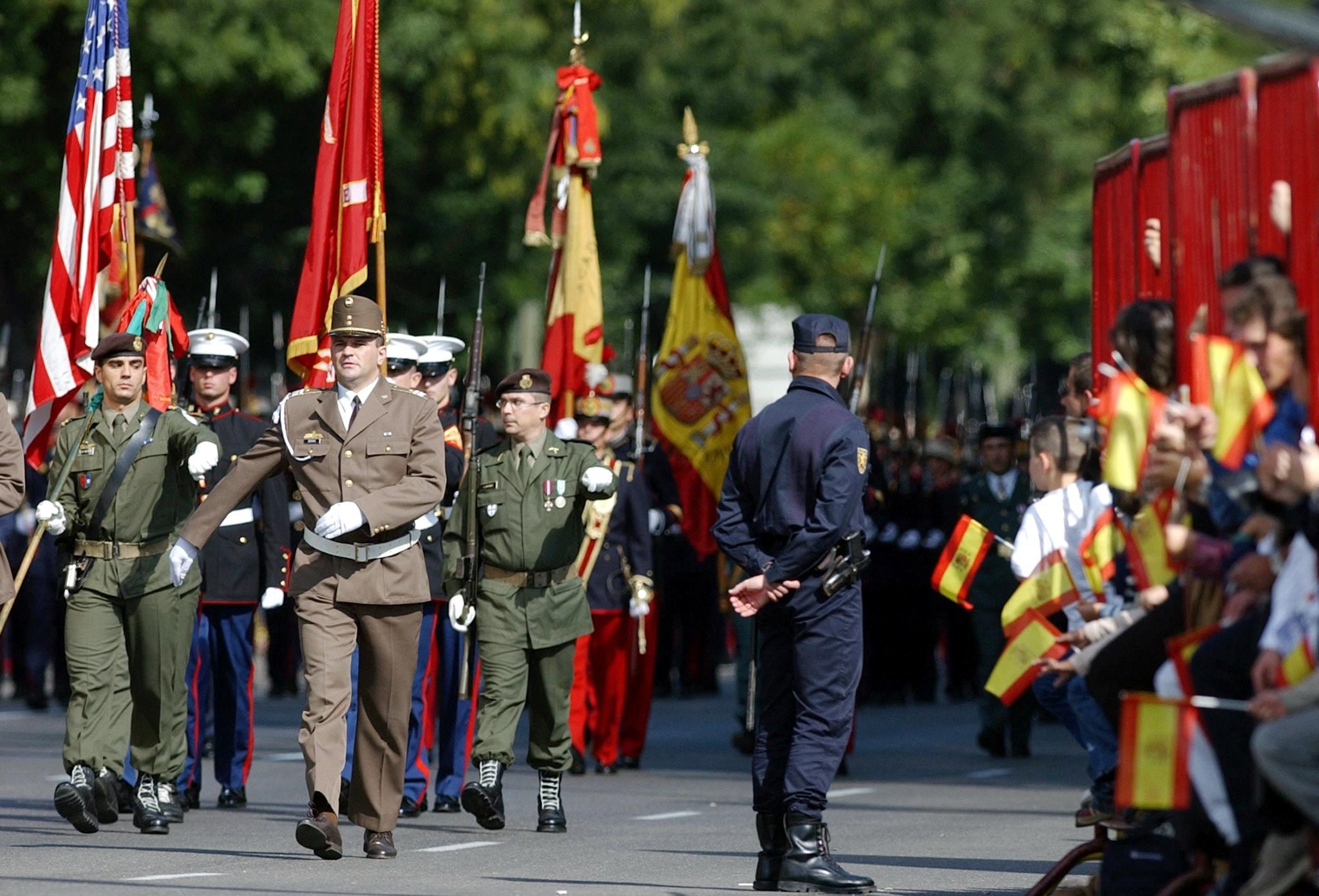 Corte de tráfico por el Desfile Militar del 12 de octubre en Madrid
