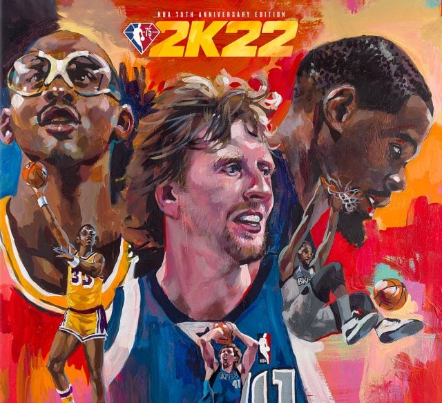 Portada de NBA 2K22 edición 75º aniversario de NBA