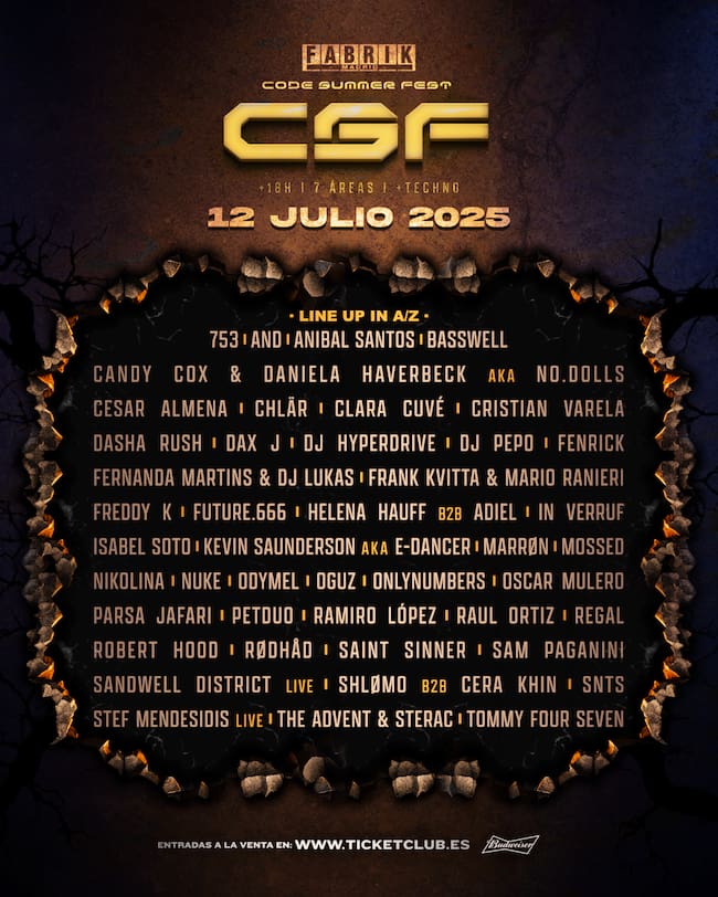 El festival de música techno por excelencia en nuestro país regresa a Madrid el próximo 12 de julio en FABRIK.