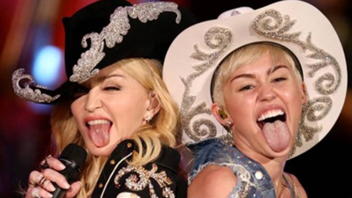 Miley Cyrus y Madonna, juntas sobre el escenario