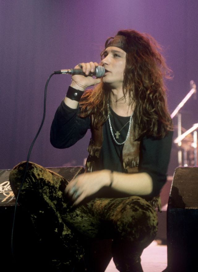 Enrique Bunbury, en un concierto de Héroes en Berlín, en octubre de 1991.