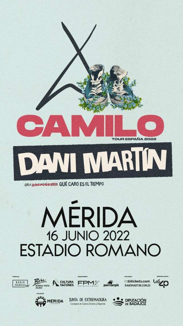 Póster oficial del concierto de Camilo y Dani Martín