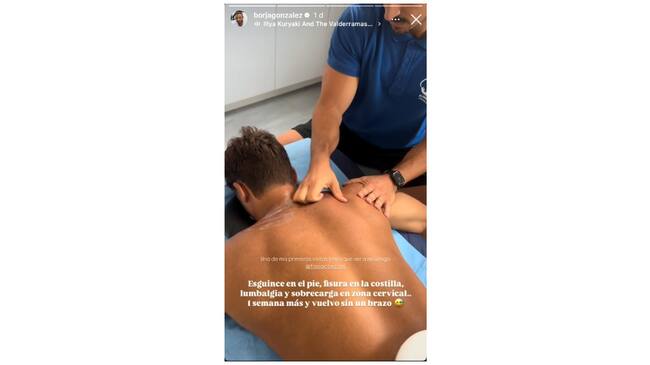 Borja González en el fisioterapeuta, tras 'Supervivientes 2025'