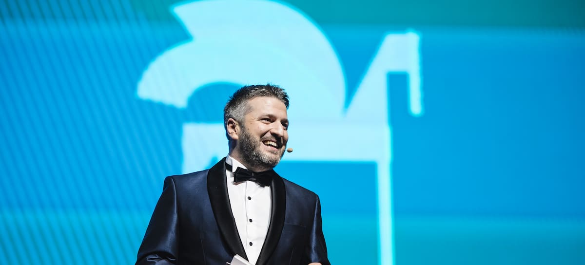 Aimar Bretos durante la 69º edición de Los Premios Ondas