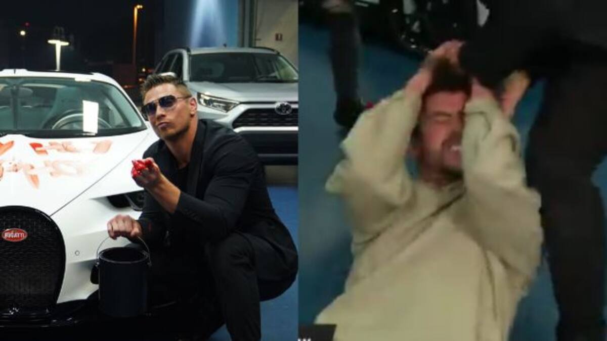 Bad Bunny recibe "golpiza" y le arruinan su lujoso Bugatti