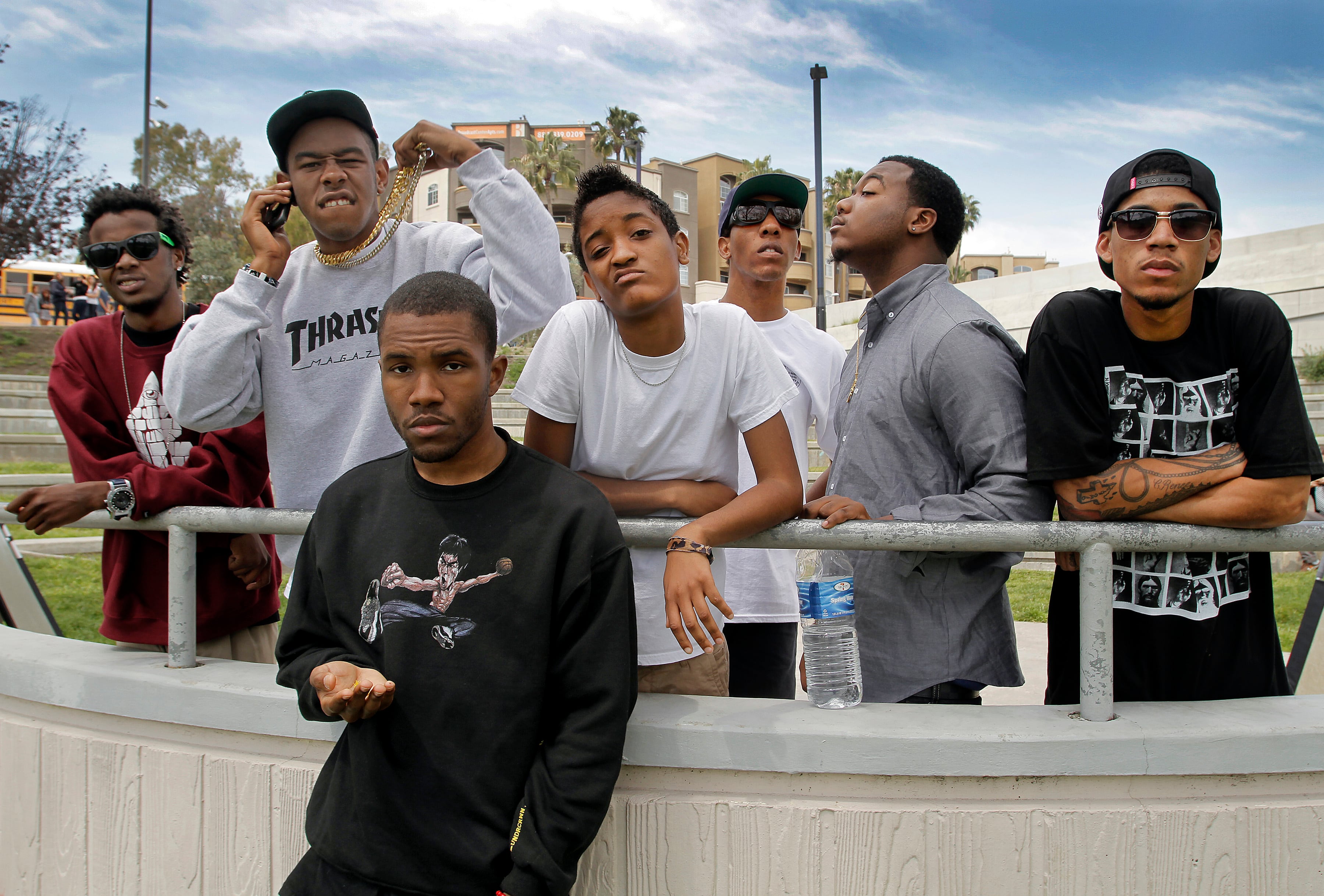 Tyler, The Creator y Frank Ocean, miembros de Odd Future.