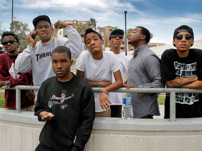 Tyler, The Creator y Frank Ocean, miembros de Odd Future.