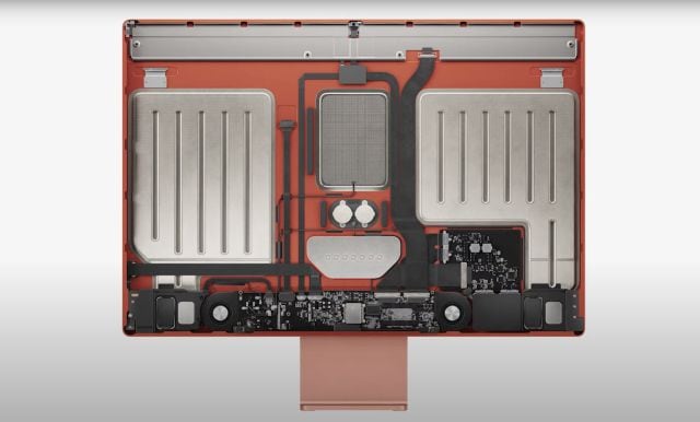 El interior del nuevo iMac.