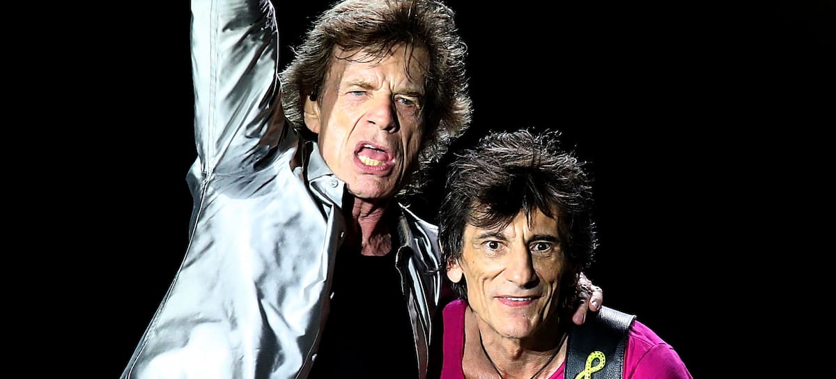 Mick Jagger y Ron Wood, de The Rolling Stones, durante su concierto en La Habana el 25 de marzo de 2016.