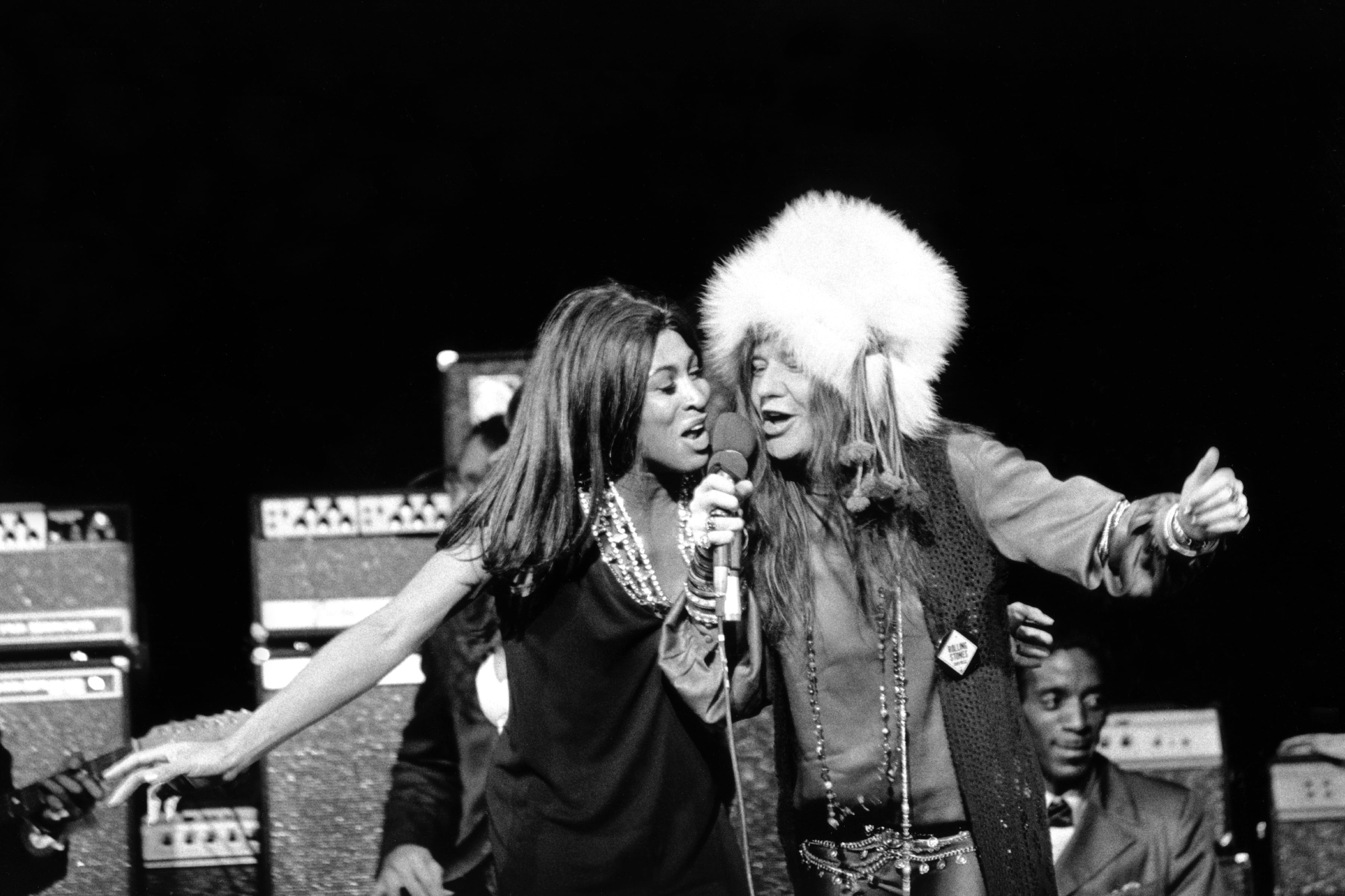 Janis Joplin y Tina Turner actuando juntas en el Madsion Square Garden de Nueva York en 1969.