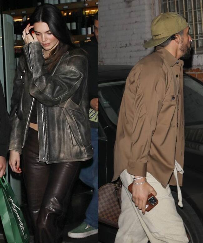 Kendall Jenner y Bad Bunny (BACKGRID vía E! News)</span>