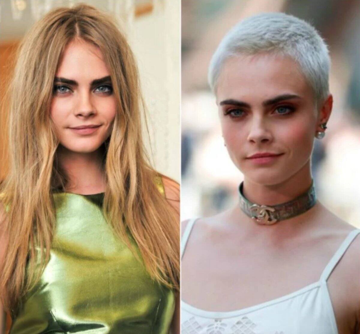 Cara Delevingne - La actriz se animó a un radical cambio de look y eligió un rubio casi gris.