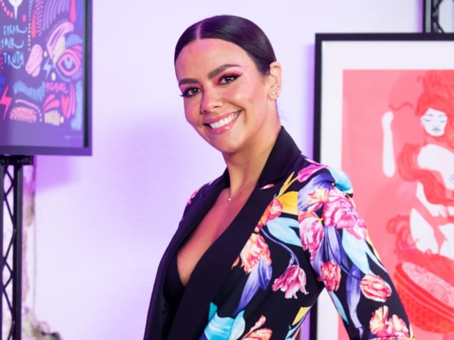 Cristina Pedroche en la exposición de INTIMINA