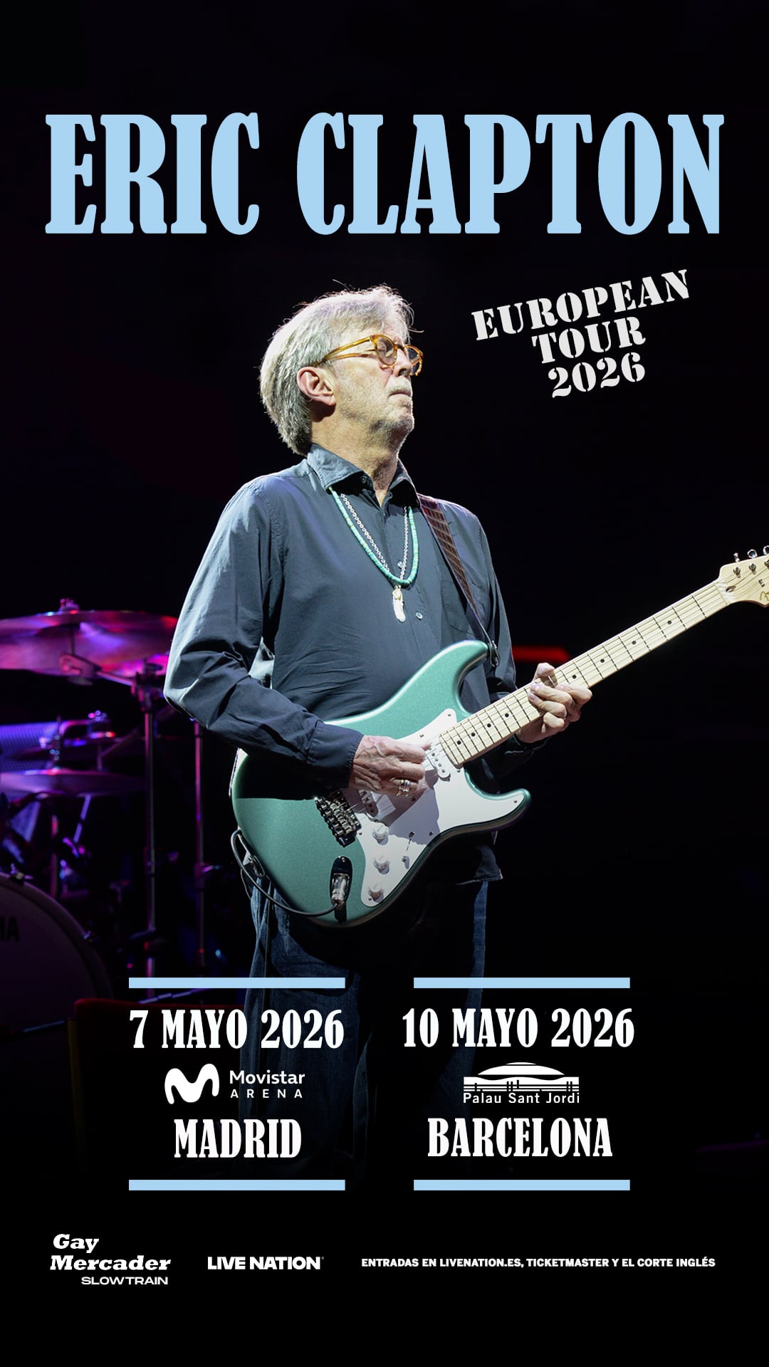 Eric Clapton anuncia dos únicos conciertos en España en 2026