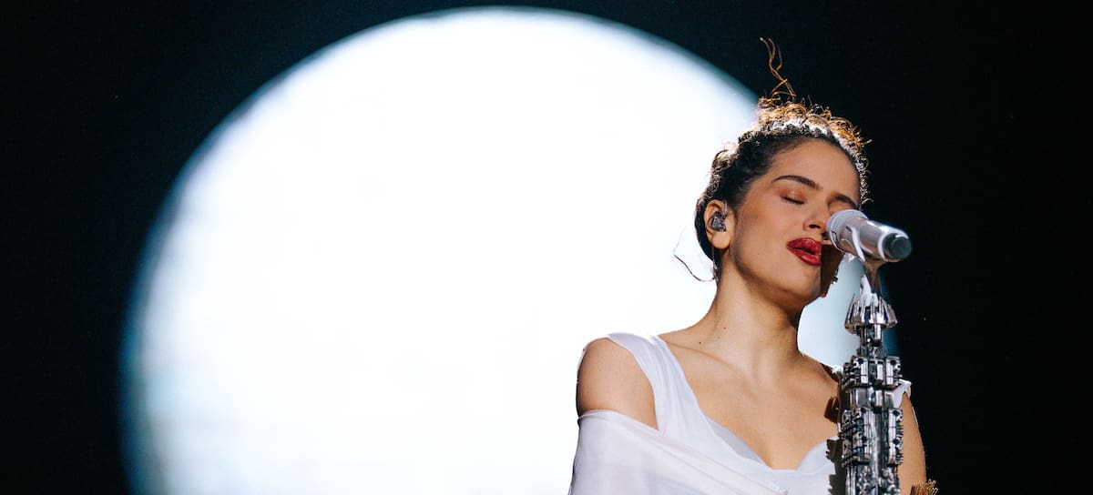 Rosalía performs during the LUX Tour in Los Angeles in June 2026.