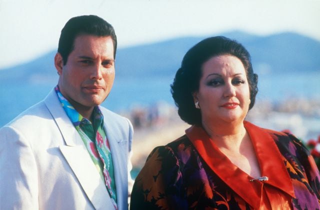 Freddie Mercury y Monserrat Caballé, posando en Ibiza en 1987.